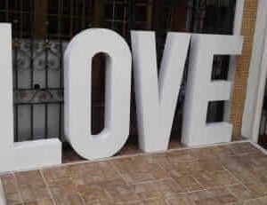 Letras 3 d gran formato