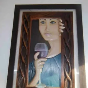 Cuadro artÃstico, mujer en ventana