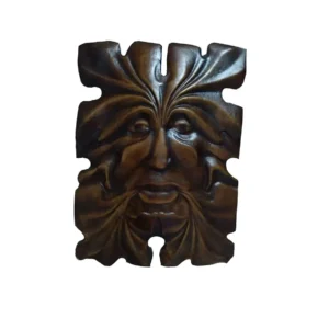 rostro de la naturaleza. cuadro tallado en madera.