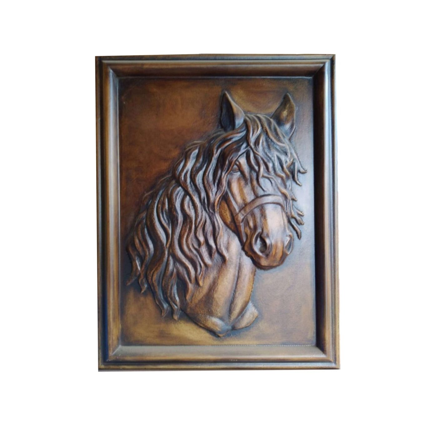Caballo mechudo. talla en madera