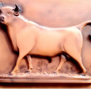 Toro tallado en madera