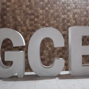letras tres d GCB