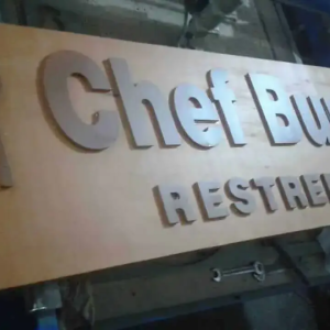 Avisos y letras tres d para publicidad.